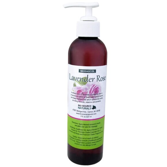 Lavender Rose Massage Oil/Personal Fragrance Oil 8 fl oz (227 ml) Pump - Picture 1 of 1